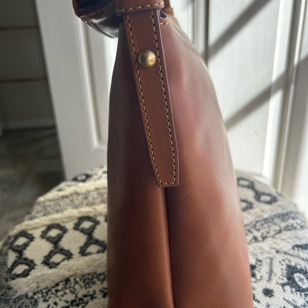 Dooney & Bourke Brown Leather Hobo Bag - Picture 5 of 16